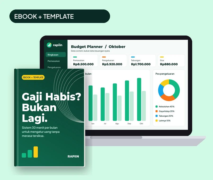 Ilustrasi paket Ebook + Template
